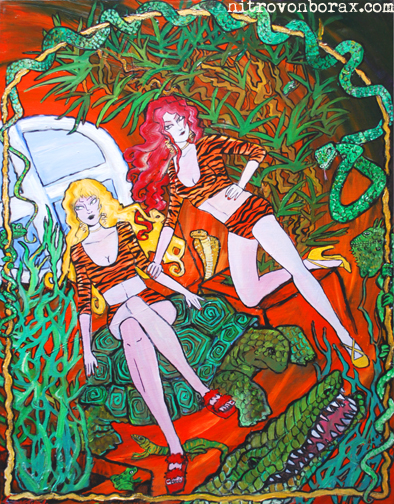 tiger girls in the reptile room sm