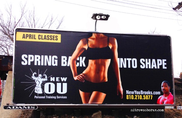 robot head billboard