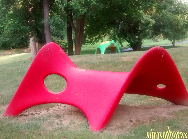 Concrete Cheese Threatened by Concrete Turtle